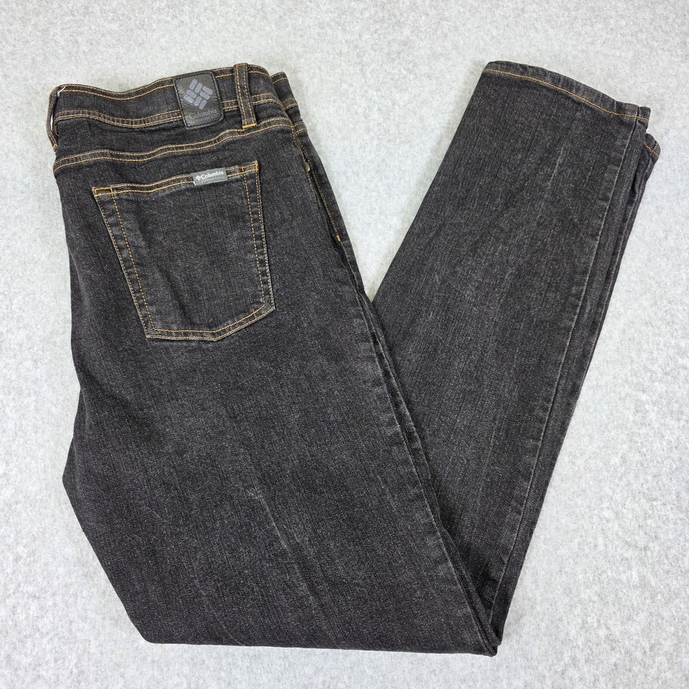 Columbia Slim Fit Jeans Men's Size 38x34‎ Black Dark Wash Casual Outdoors Hiking